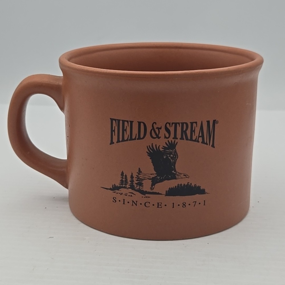 Field And Stream Large 16 oz Terracotta Coffee Tea Cocoa Mug Outdoor Adventures